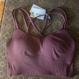 Lululemon Athletica Like A Cloud Bra Red Merlot Strappy Bralette